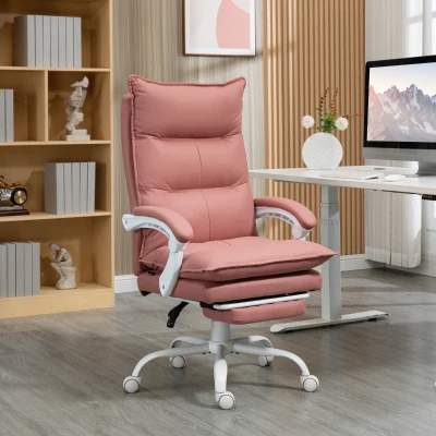 Vinsetto Silla de Masaje Reclinable con 6 Puntos de Masaje y 5 Modos con Función de Calefacción Ajustable 66x74x114-121,5 cm Rosa