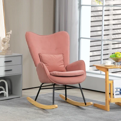 Rocking Chair 67W x 85D x 96Hcm Pink