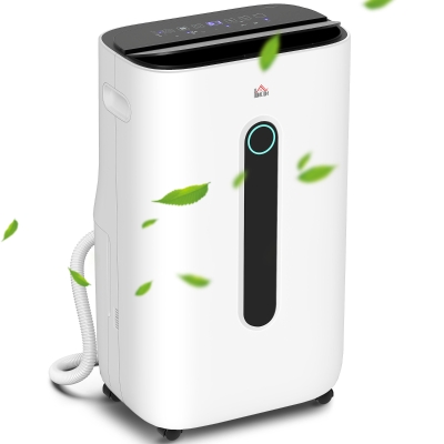 HOMCOM Portable Dehumidifier 22L/Day with Air Purifier