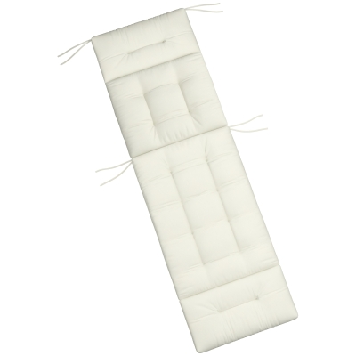 Outsunny Coussin Chaise Longue 200x60cm Blanc Crème