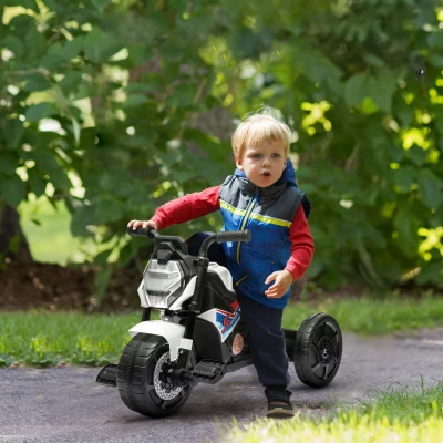 AIYAPLAY 3-in-1 Toddler Trike Balance Bike with Headlight White