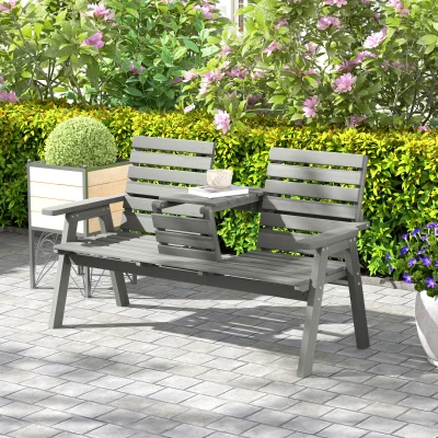 Garden Bench 160W x 68D x 92H cm Grey