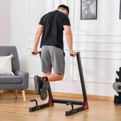 HOMCOM Heavy-Duty Dip Stand Station for Home Gym, Black