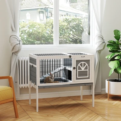 Rabbit Hutch 90 x 53 x 87cm Grey