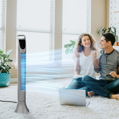 HOMCOM 36" Tower Fan 3 Speed 70° Oscillation Silver