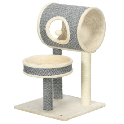 PawHut Arbre à Chats Sisal/Bois Doux 48x48x73cm