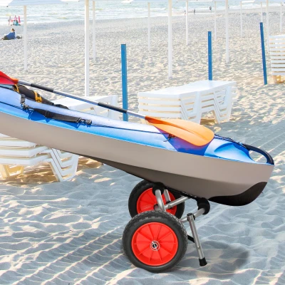 Outsunny Carrello 62cm x 35cm x 30cm argento, nero