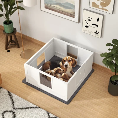 whelping box 100L x 96W x 48Hcm White