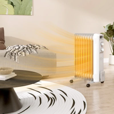 Oil Heater 29W x 41.5D x 62Hcm White