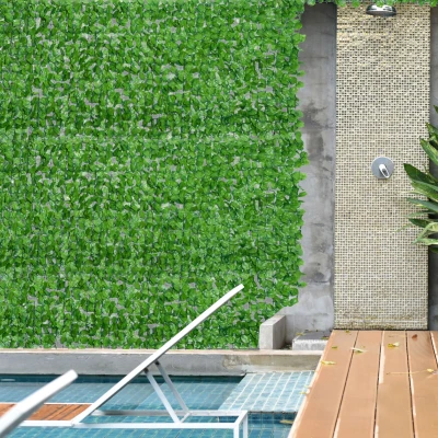 Outsunny Haies Artificielles Érable 3x1m Anti-UV Vert