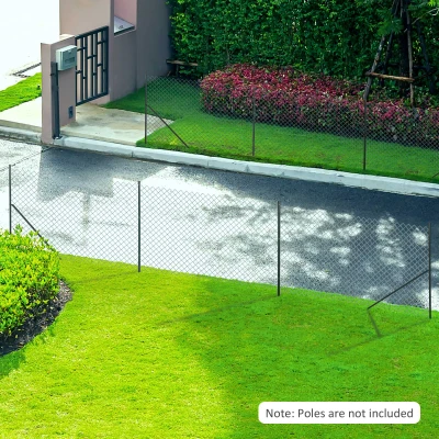 Outsunny Rete per recinzioni 25m x 0.01m  x 1.7m Verde