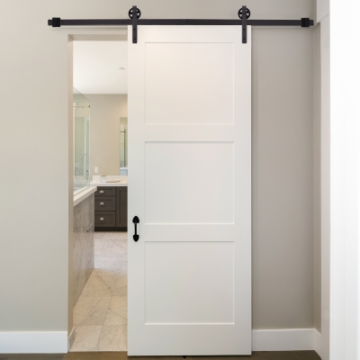 HOMCOM Rail Porte Coulissante Acier 183cm Kit Complet