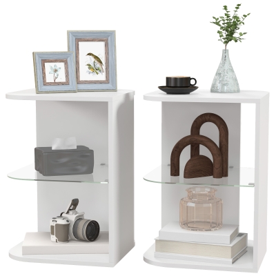 Side Table 40cm x 40cm x 56cm White