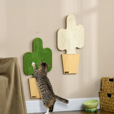 PawHut Griffoirs Cactus Jute 30x60cm Marron/Blanc/Vert