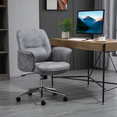 Vinsetto Sedia Ufficio 67cm x 69cm x 102cm Grigio Chiaro