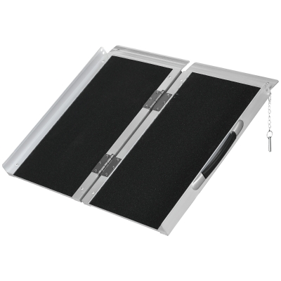 HOMCOM Rampe Fauteuil Roulant Pliable Sécurité Noir