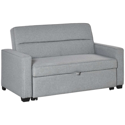HOMCOM Divano letto 154cm x 87cm x 89cm Grigio