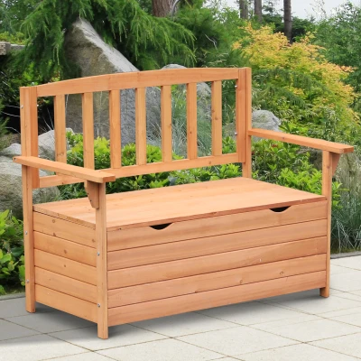 Outsunny Panchina da Giardino 112x58x84 cm legno