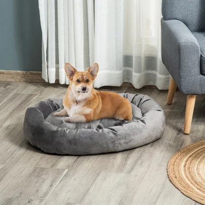 PawHut Lettino per animali 81.5cm x 58cm x 18cm Grigio Scuro