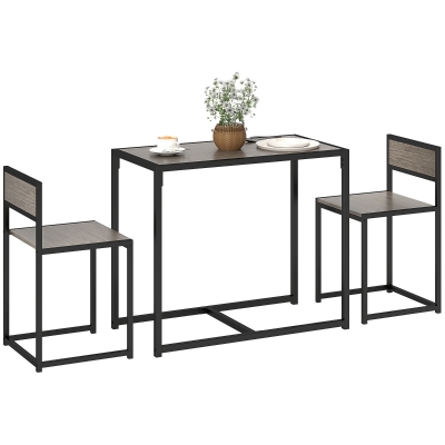 Dining Table Set 90cm x 47cm x 76cm Grey