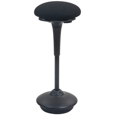 HOMCOM Tabouret Ergonomique Bascule 360° Réglable 70-90 cm Noir