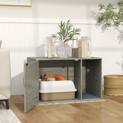 Cat Litter Box Enclosure 80W x 50D x 50Hcm Grey