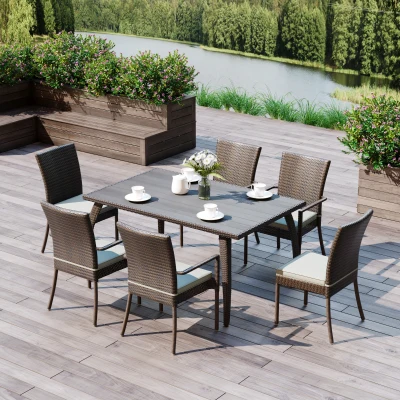 Outsunny Set mobile da giardino 150cm x 93.5cm x 72cm Nero