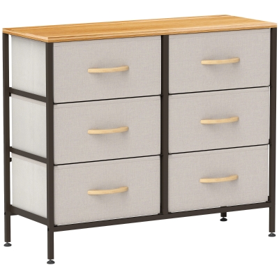 Chest of Drawers 80W x 30D x 62.5H cm Cream