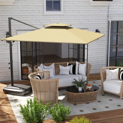 Cantilever Parasol 247cm x 247cm x 268cm Khaki