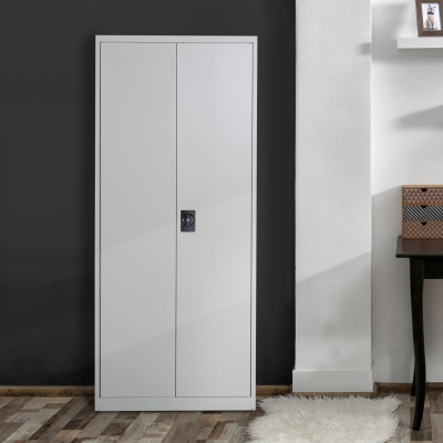 Vinsetto Steel Lockable Filing Cabinet 2-Door Storage Unit 80x40x184cm