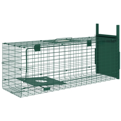 Outsunny Cage Animaux 1 Entrée 80x25x30 cm Vert Foncé