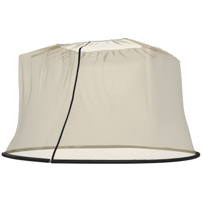Outsunny Moustiquaire Parasol 3m Fermeture Zip Beige