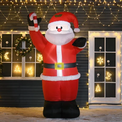 HOMCOM Inflatable Santa Claus Yard Decoration