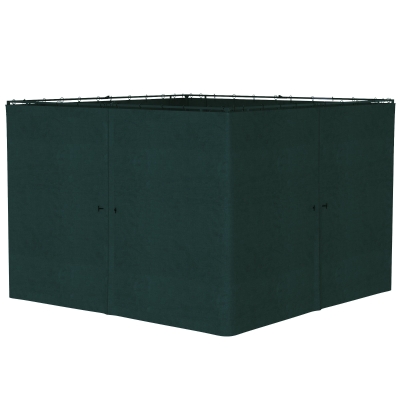 Outsunny Parois Tonnelle 300x300cm Protection Gris