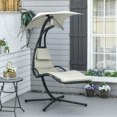 Outsunny Sdraio sospesa 190cm x 115cm x 190cm Grigio