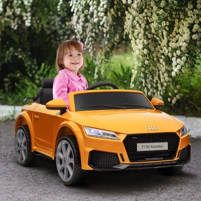 HOMCOM Kids Audi TT RS Ride-On Car 12V Remote Yellow
