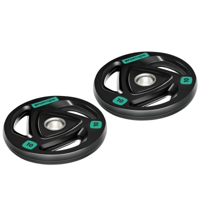 SPORTNOW 10kg Olympic Weight Plates Rubber Coated Set