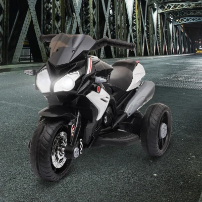 HOMCOM Kids 6V Electric Motorcycle Toy 3 Wheel Black