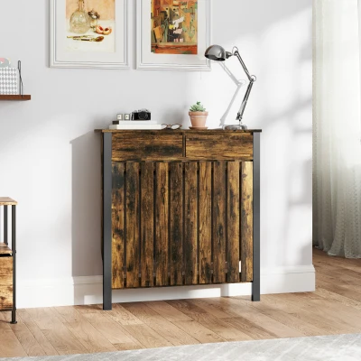 Radiator Cover 88.5W x 19D x 93Hcm Rustic Brown