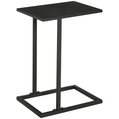 HOMCOM Table Basse Métal Époxy Noir Intérieur/Extérieur