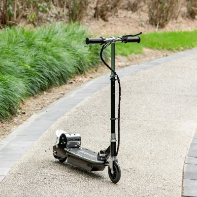 HOMCOM Trottinette Électrique Enfant 120W Pliable Noir