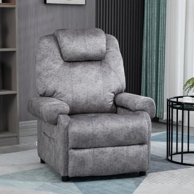 HOMCOM Poltrona reclinabile 88cm x 91cm x 108cm Grigio