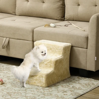 Pet Stairs 35H x 46L x 35Wcm Beige