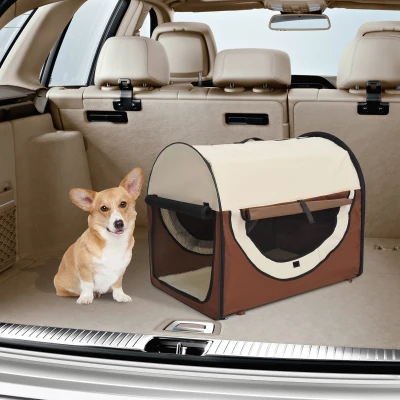 PawHut Sac Transport Chien/Chat Respirant Coussin Amovible