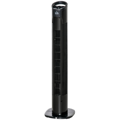 HOMCOM Ventilateur Colonne 3 Vitesses 78,5cm Noir
