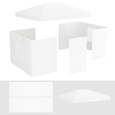 Outsunny Copertura per Gazebo 3x3 m in PE con Finestre Bianco