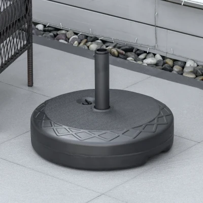 Outsunny Base per ombrellone 55cm x 55cm x 38cm Nero