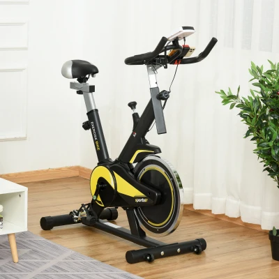 HOMCOM Upright Exercise Bike 10KG Flywheel Adjustable Seat