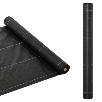 Outsunny 1x50m Durable Weed Barrier Landscape Fabric