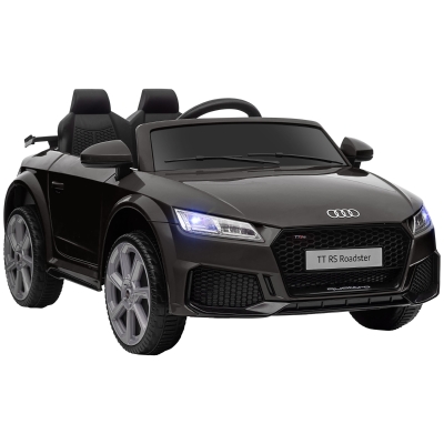 HOMCOM Voiture électrique enfant véhicule électrique enfant Audi TT RS 12 V 30 W V. Max. 3 Km/h télécommande 2,4G Effets sonores + Lumineux Noir